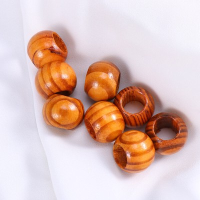100 Pcs Pine Beads Spacer Loose Crafting Jumbo Round for Jewelry Making