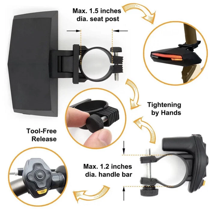 Bicycle Rear Light C1 Professionale - Immagine 4 di 4