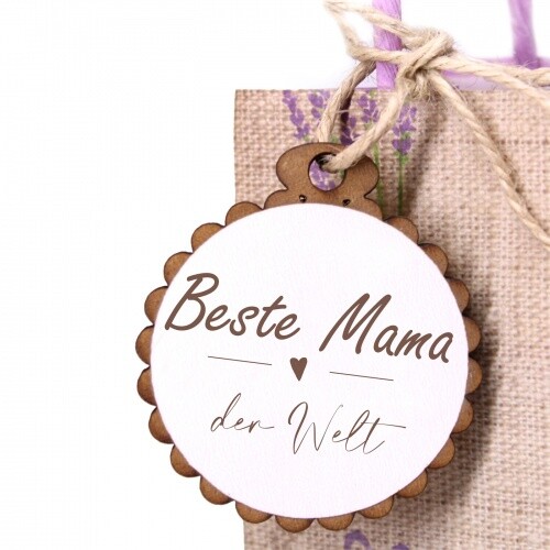 Herz Schild graviert - Glück ist, eine Mama wie dich zu haben (Schmetterlinge) ❤ - Bild 3 von 4