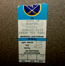 Buffalo Sabres 3/30/1986 Ticket Stub v Boston Randy Burridge 4pt John Tucker 3pt