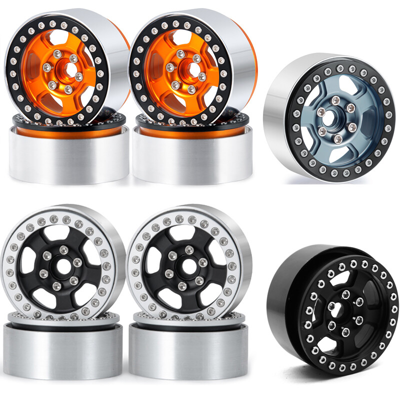 4pcs 1&period;9inch Metal Wheel Hub Rim for 1&sol;10 RC Crawler Axial SCX10 90046 TRX4 D110
