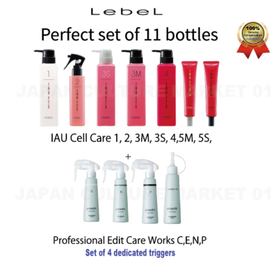 Lebel IAU Cell Care 1 2 3M 4 5M Professional Edit C, P, E, N Set Hair Care 9set
