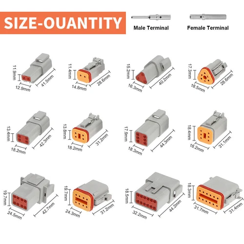1500PC Deutsch DT Connector Plug Kit With Genuine Deutsch Crimp Tool Auto Marine - Bild 5 von 16