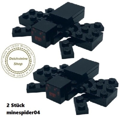 LEGO  Minecraft minespider04 Spider - Brick Built NEU 2 Stück