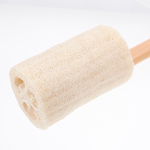 Natural Loofah Stick Bath Brush Exfoliating Skin Cleaning Tool Eco Friendly - Picture 4 of 12