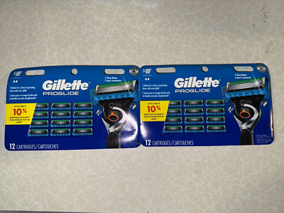 Gillette Proglide Razor Blades 24 refills Cartridges Factory sealed