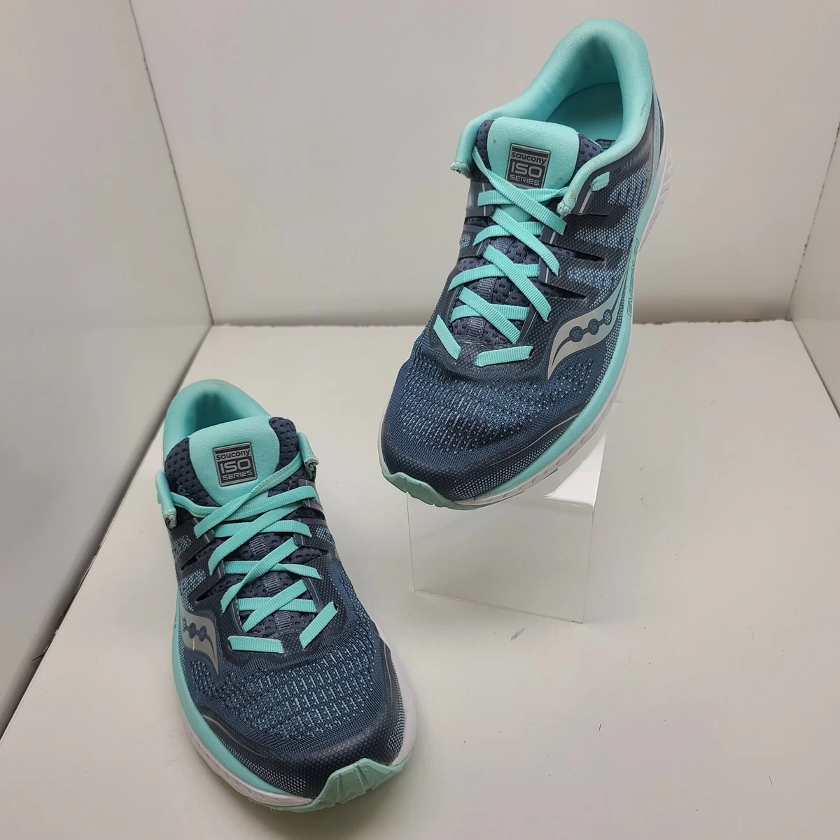 Saucony Womens Guide ISO 2 S10464 1 Aqua Blue Running Shoes Lace