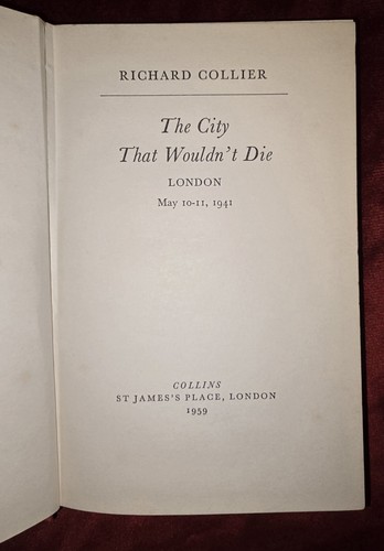 Vintage Book THE CITY THAT WOULDN'T DIE By Richard Collier 1959 Ist Edition - Picture 5 of 18