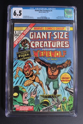 Giant-Size Creatures #1 1st TIGRA CAT Avengers Were-Woman Wolf 1974 CGC FN+ 6.5