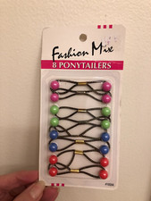 Vintage fashion mix 8 hair ponytailers Beads Knocker Elastic