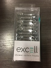 Excell 061O0-0325-040 Silver Silver Metal Deluxe Shower Curtain Rings 12 pk