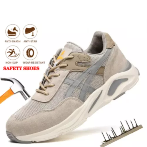 Herren Damen Atmungsaktive Arbeitsschuhe Leichte S3 Stahlkappe Sicherheitsschuhe - Bild 2 von 27
