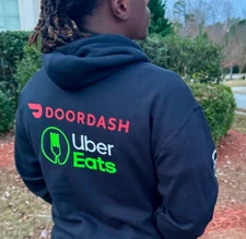 Reflective Hoodie / Tshirt - DoorDash Delivery Driver Sweatshirt Eats