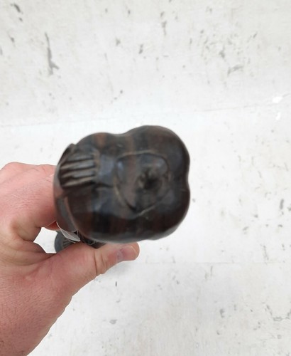 Vintage Wood Carving Balinese Lady Indonesia Hand Carved Dark Brown Wood 13" - Picture 11 of 12