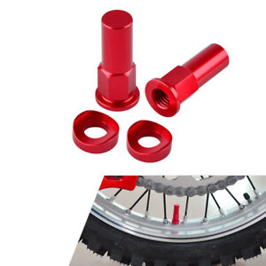 CNC Anodized Red Rim Lock Nuts & Washer Kit Fit Honda CR125 CR250 CRF250 CRF450 