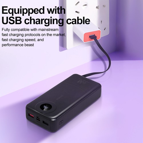 Powerbank 50000mAh 4 USB LED Ladegerät Tragbare Akku Powerbank für Handy Neu DE - Zdjęcie 4 z 16