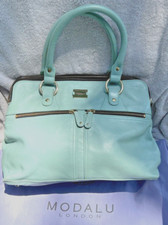 Rare Modalu London "pippa" Leather Satchel/shoulder Bag ~ Robin Egg Blue