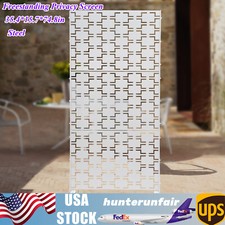 Freestanding Rectangular Steel Privacy Screen for Outdoor Indoor 35.4 15.7 74.8"