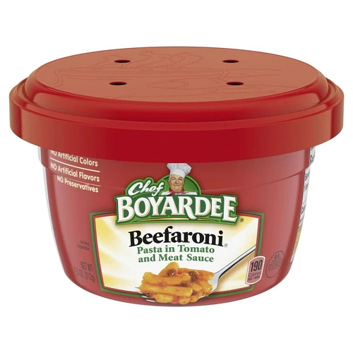 (12 Pack) Chef Boyardee Beefaroni Beef Macaroni Pasta in Tomato Meat Sauce, 212g