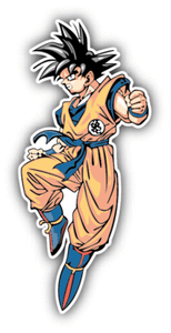 Dragon Ball Z Goku Cartoon Car Bumper Sticker Decal 5/'/'x 2/'/'