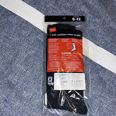 Supreme MM6 Maison Margiela Hanes Crew Socks (1 Pack) Black Supreme MM6 Maison Margiela Hanes Crew Socks (1 Pack) Black