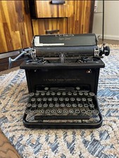 ~ 1930s All-American L.C. Smith Corona Super Speed Typewriter-Classic Tuxe Black thumbnail