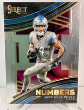 2023 Panini Select - Select Numbers #NMB-AST Amon-Ra St. Brown