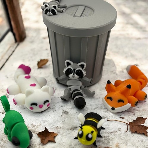 Papelera Animales Paquete con Papelera - 5 Animales Medianos Surtidos Articulados - Imagen 8 de 8