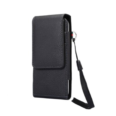 für Htc Wildfire E2 Plus (2021) Futteral Kartenhalter Etui mit Gürtelclips Sw...