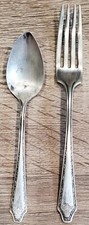 WM A ROGERS Baby Spoon And Fork SET PAT.APLO.FOR WR SEE DESCRIPTION