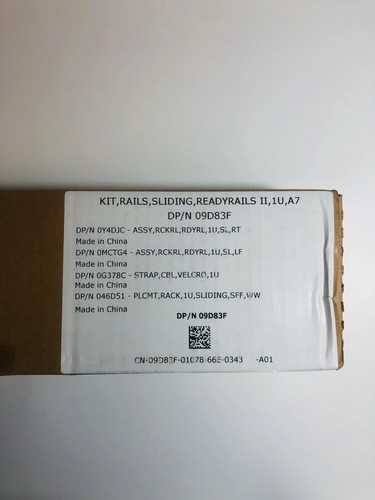 Dell PowerEdge 9D83F R320 R420, R620 R630 Sliding Ready Rail Kit 1U 09D83F - Picture 3 of 3