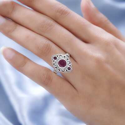 Artisan Crafted 2.35ctw Ruby (FF) Elongated Ring Sterling