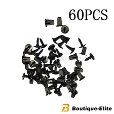 60pcs Splash Shield Screws N90974701 For Audi VW Fender Liner Bumper Under Cover