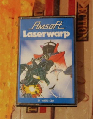 Laserwarp (Amsoft 1987) Amstrad CPC (Tape Manual Box) works classic CIB 8-bit