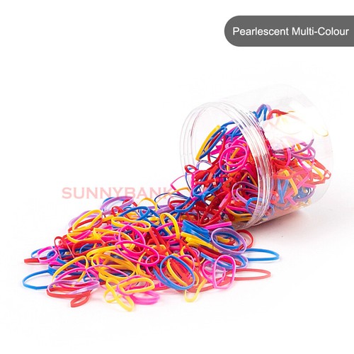 20-500pcs Elastic Rubber Hair Ties Hair Band Ropes Women's Ponytail Holder - Picture 8 of 10