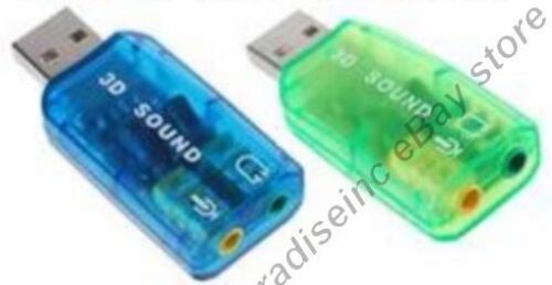 Tarjeta de sonido externa USB: Vista, 7,8,XP, Mac, Linux, reemplazo para portátil/laptop - Imagen 1 de 1