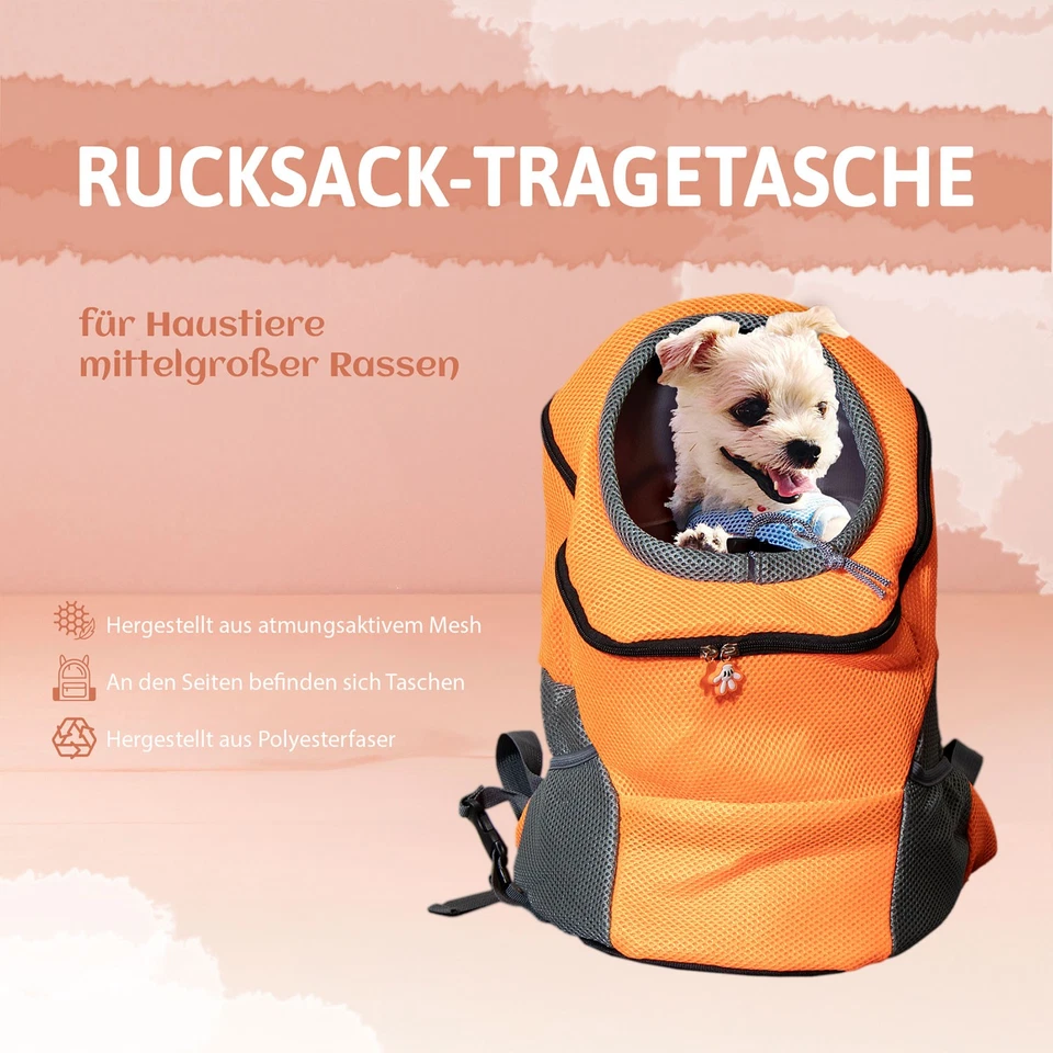 Rucksack-Tragetasche für Haustiere – Atmungsaktiver Tier-Rucksack Hunde & Katze - Bild 2 von 4