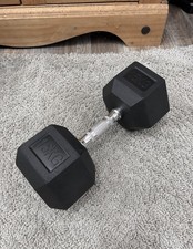 15KG Rubber Hex Dumbbells – Home Gym Weights Strength Training