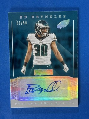 2016 Donruss Signature Series Holo Silver Ed Reynolds Autograph #/50 Eagles