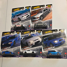 Hot Wheels Modern Classics Real Riders 1:64 5-Car Set Skyline Silvia Forester