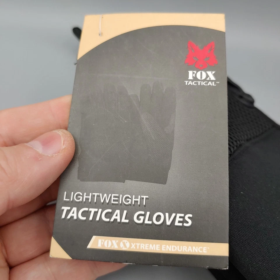 Fox Tactical Lightweight Gloves Size Medium Men Black Mesh Neoprene NWT - Image 3 of 4