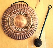 Harmonischer Hand Gong aus Kupfer mit Kl&ouml;ppel