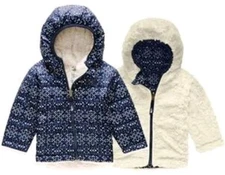 THE NORTH FACE Reversible Mossbud Swirl Insulated Parka Coat Jacket