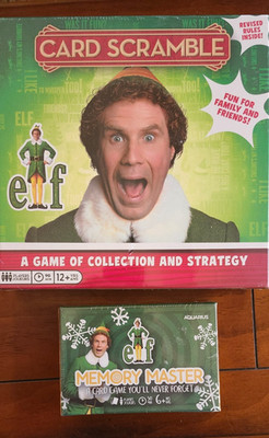 Elf Card Scramble and Memory Master Christmas Games New