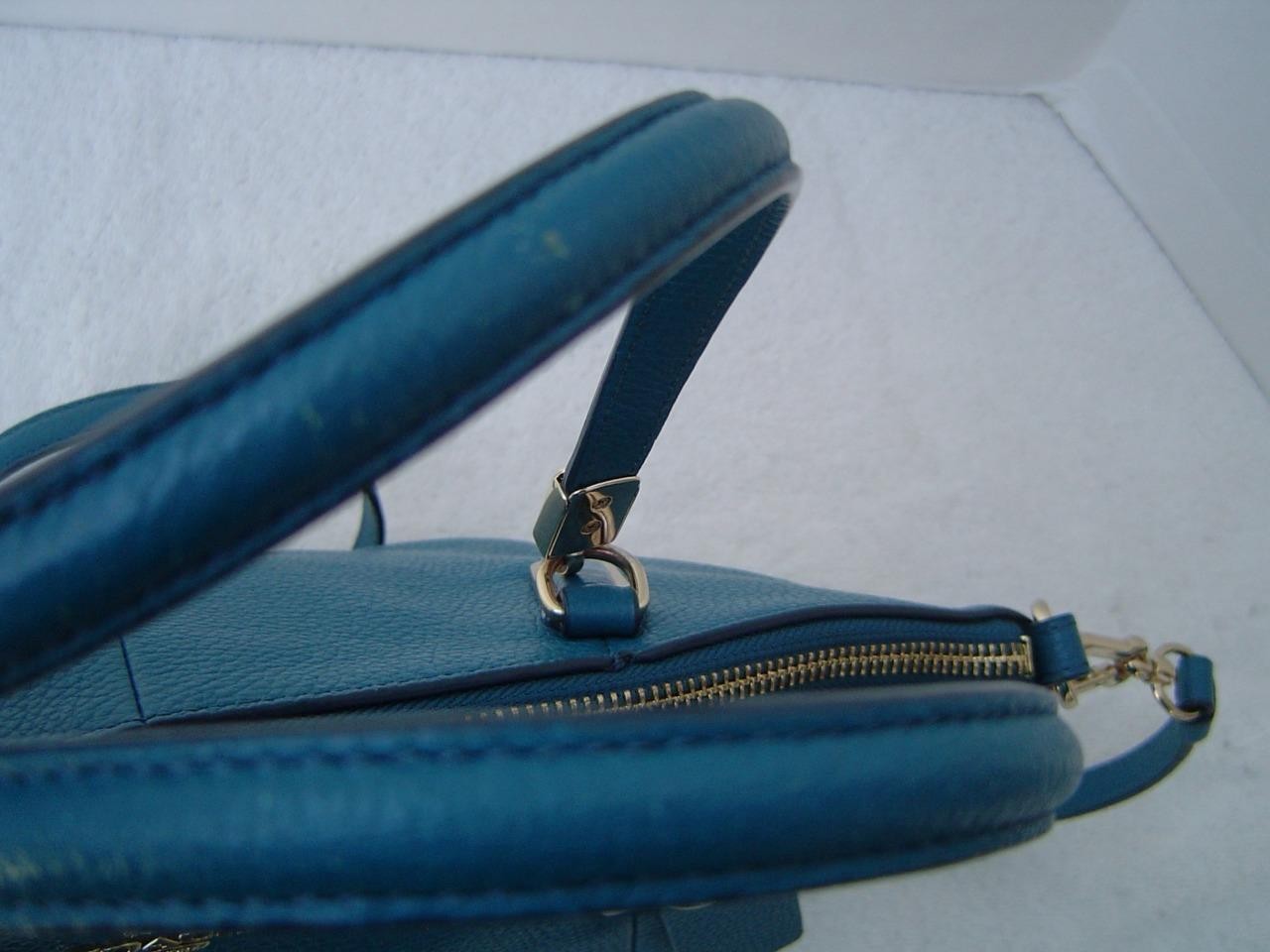 AUTHENTIC COACH BLUE PEBBLE LEATHER KELSEY SATCHEL  #33733  EUC thumbnail 12