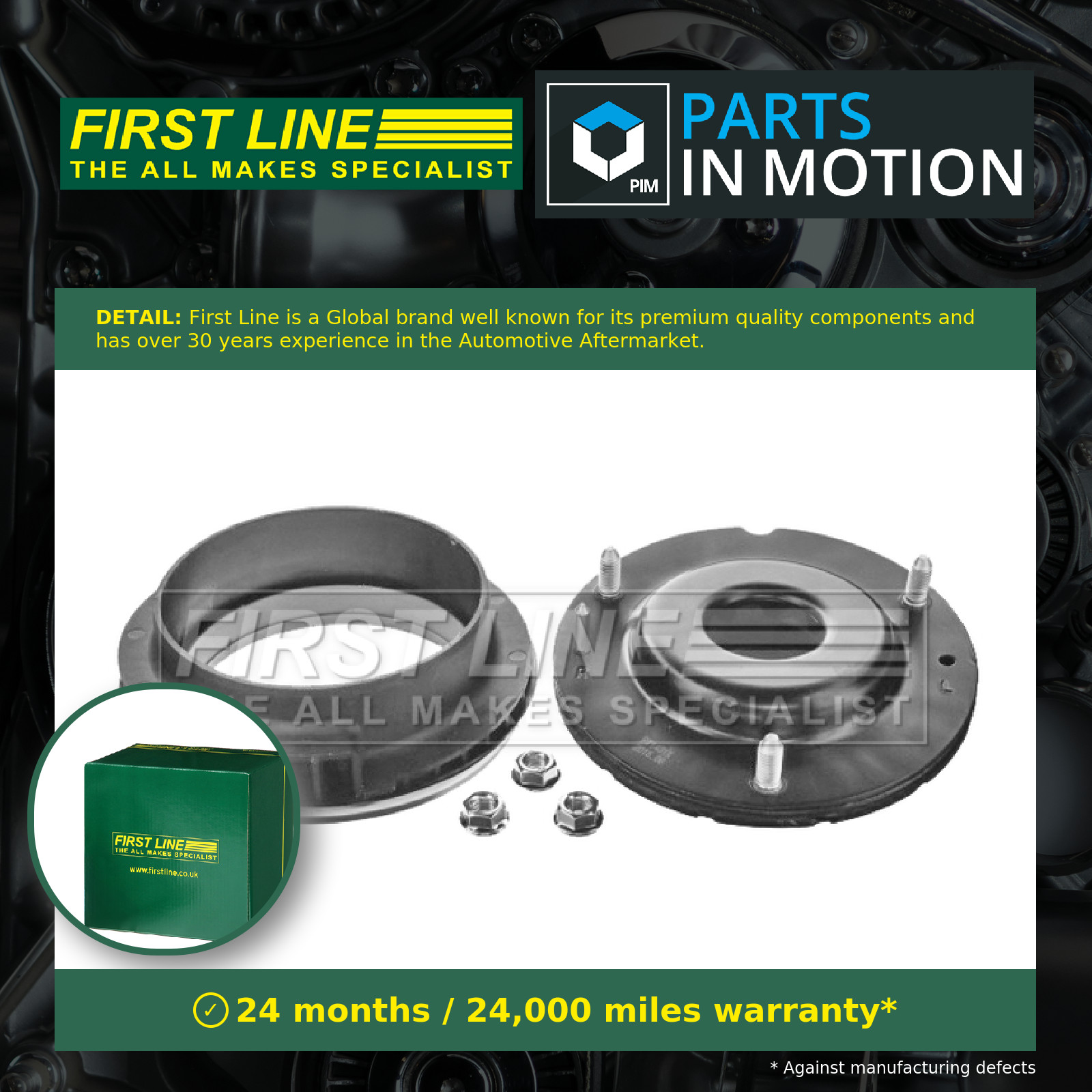 Top Strut Mounting fits PEUGEOT 508 Mk1 1.6D Front Right 11 to 18 Firstline New