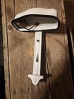 Vintage Porcelain Clamp On Stove Light  with switch, White And Black Porcelain — photo 1