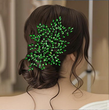 Wedding Rhinestone Hair Piece Leaf Bride Side Headpieces Crystal Hair Accessorie