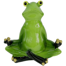 Yoga Animal Resin Ornament Green Color Minimalist Design for Living Room Decor