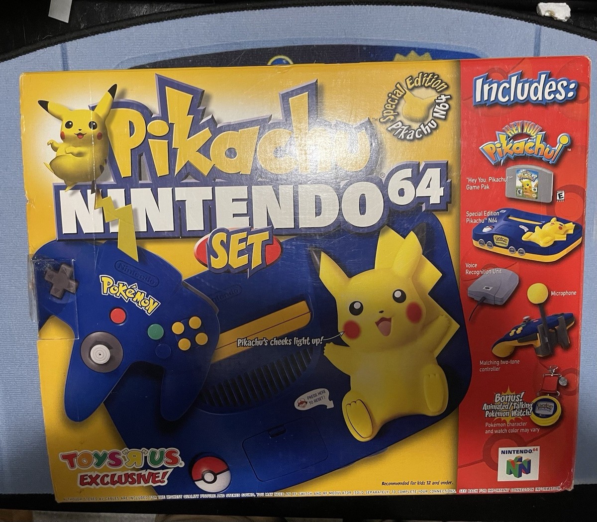 Nintendo 64 Pokemon Edition Video Game Console - Blue/Yellow for